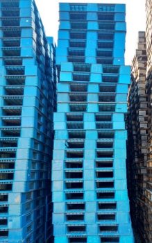 PALETE DE PL�STICO SEMINOVO NA COR AZUL MODELO PL-9 TIPO 2